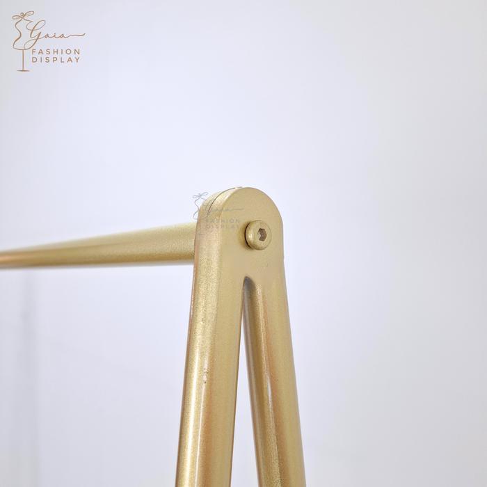 Rak Display Gantungan Rak Toko Baju Gawang Golden Bronze Rak Display Gold Gawang Unik (BH)