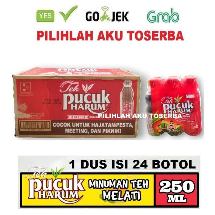 Teh Pucuk Harum Original 250 Ml - ( Harga 1 Dus Isi 24 Botol ) Terbaru