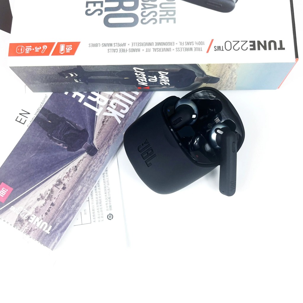 Original JBL TUNE 220 TWS True Wireless Bluetooth Earphones T220TWS Stereo Earbuds Bass Sound