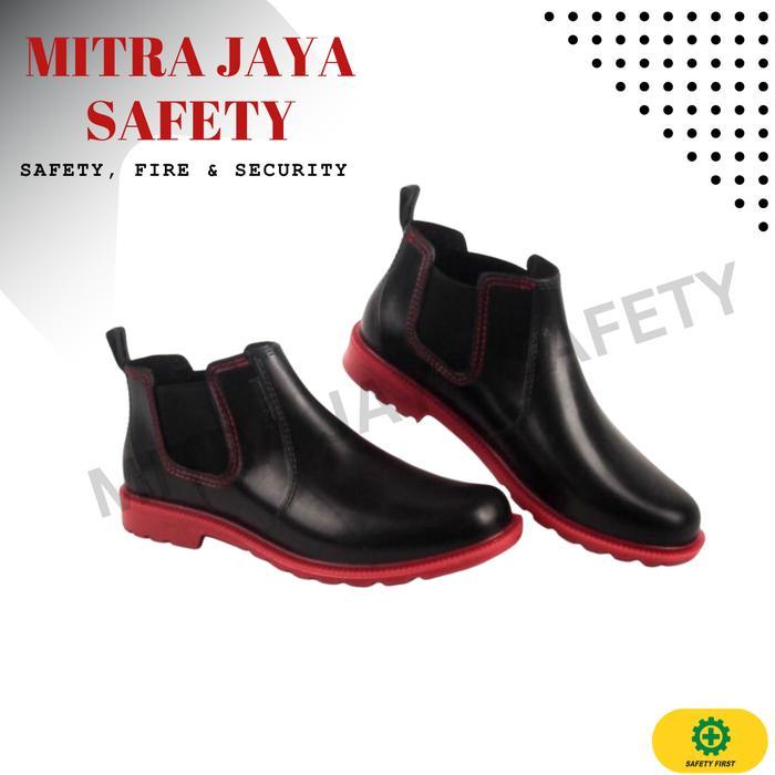 Ap Boot Hobby Sepatu Ap Boot Hobby Sepatu Boot Pendek Hobby & Work Ap Boots Hitam Merah Karet Anti