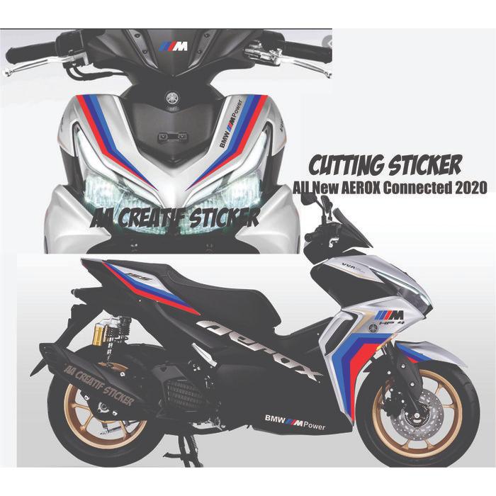 Cutting Sticker Striping Yamaha Aerox Connected 2020 Livery Bmw