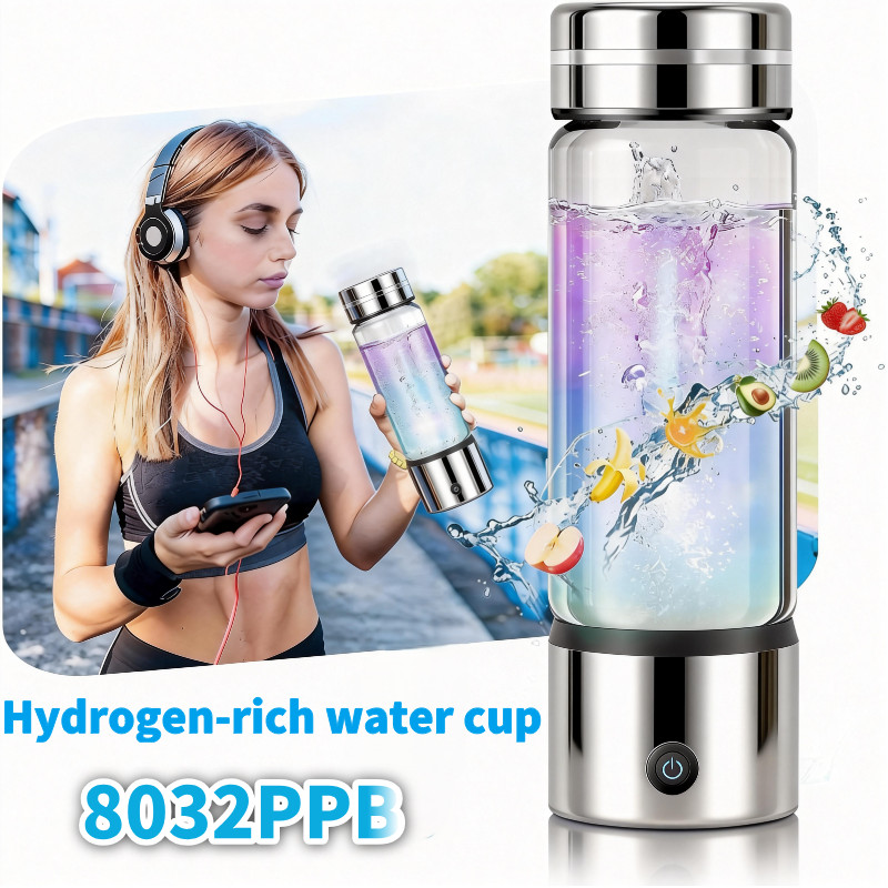 Portable Hydrogen Water Generator Bottle Rechargeable Electric Alkaline Water Ionizer Cup