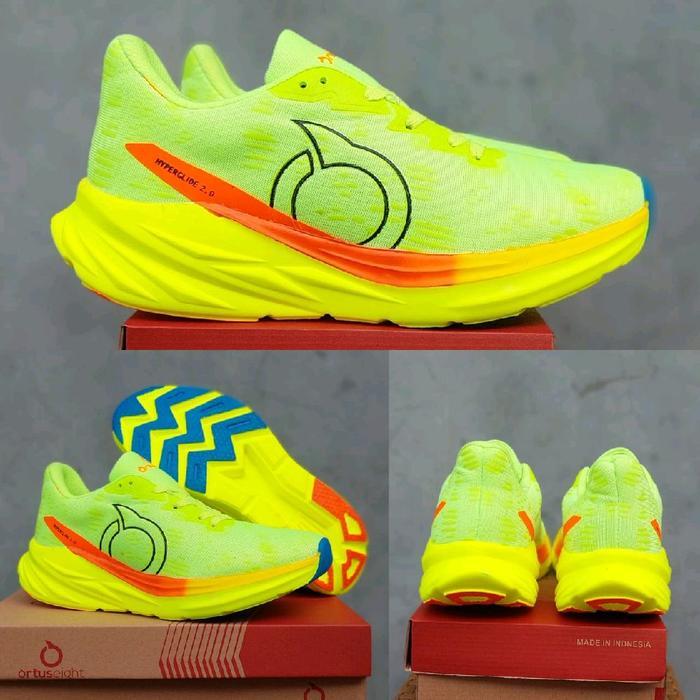 Ortuseight Sepatu Pria Hitam Kuning Sneakers Ortus Black Gold Ortuz Runing Empuk Nyaman Size 38-43