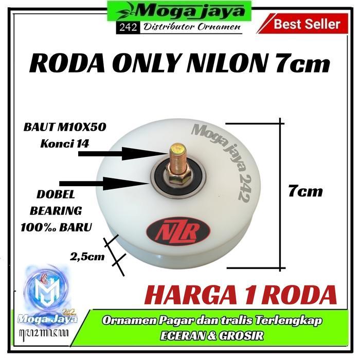 New roda pagar nilon roda only nylon dobel bearing