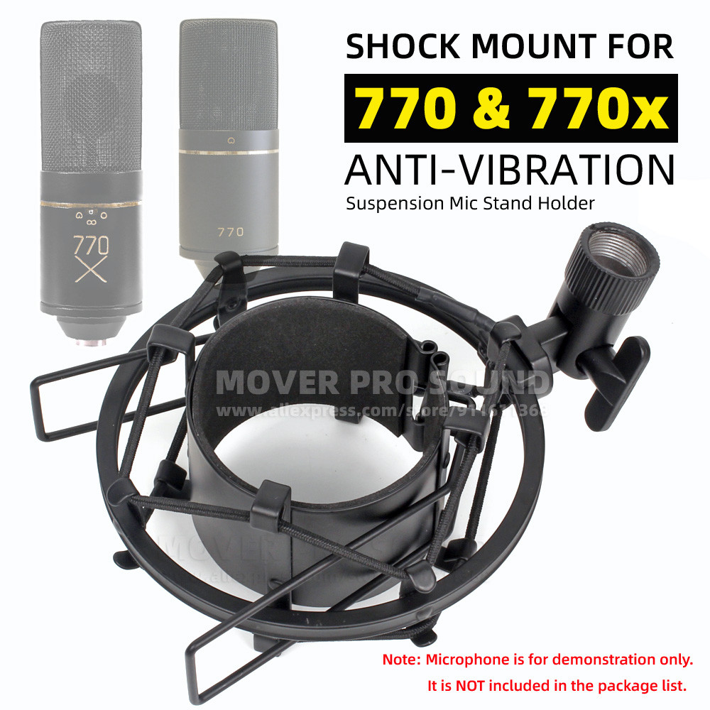 SnapVox Compatible With MXL 770 770X X Microphone Shock Mount Spider Anti Vibration Stand Mike Mic