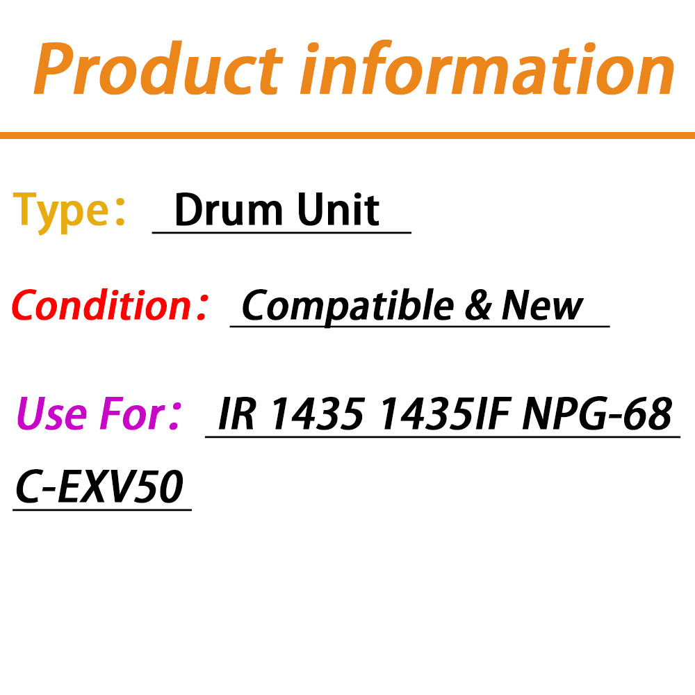 Drum Unit Compatible For Canon IR 1435 1435IF NPG-68 C-EXV50