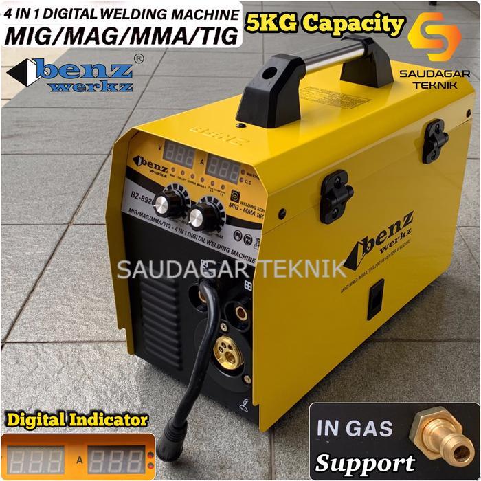 Mesin Las Mig 160A Mag Tig Argon 160 Benz 2 In 1 Gas Tanpa Gas Co2 5Kg