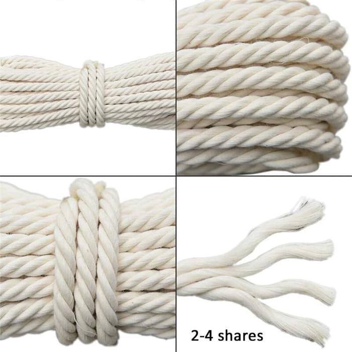 "New" Tali tambang katun 10 mm / Tali tambang / Cotton rope 10mm white