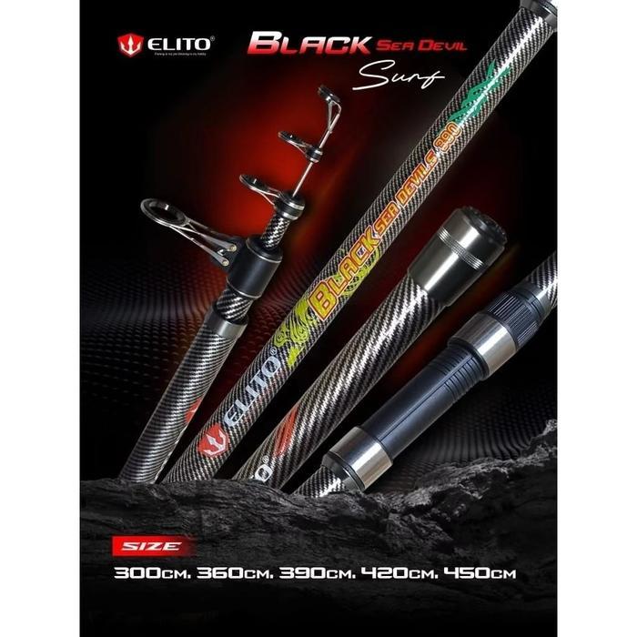 Rod / Joran Pancing Surf Casting ELITO BLACK SEA DEVILS 420 450 Joran Pasiran