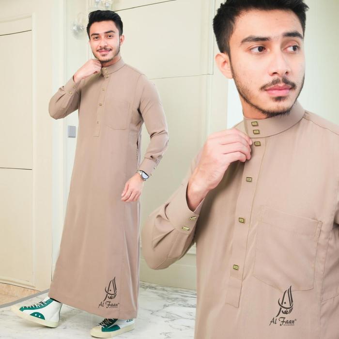 Jubah Slimfit Moha Gamis Pria Jubah Pria Muslim Jubah Alfaan Gamis Pria Alzan Busana Muslim Jubah