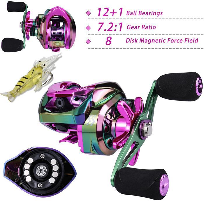 Sougayilang Reel Pancing 17LB 8kg Casting Reel 7.2:1 Reel Bc 12+1BB Gulungan Pancing Casting Joran