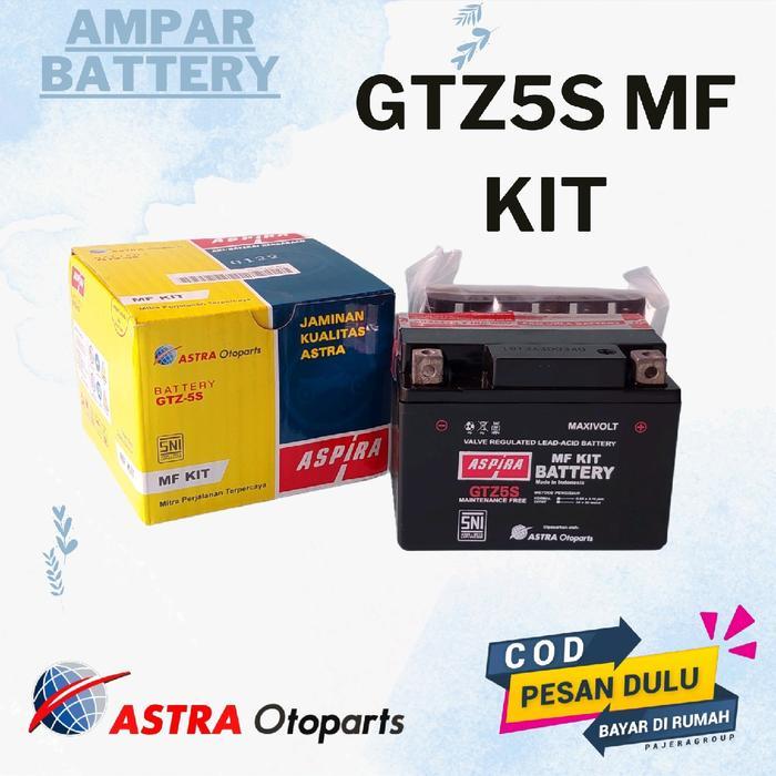 Aki Motor Beat FI Vario 110 Blade Scoopy Karbu ASPIRA GTZ5S MF KIT ACCU KERING