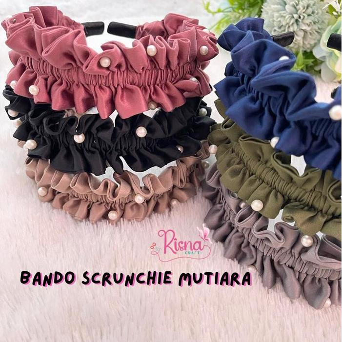 Bando Scrunchie Mutiara. Bando Korea
