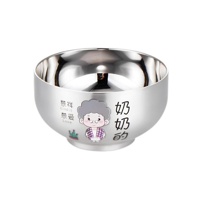 Mangkok Aesthetic Satu Keluarga Stainless Anti Panas Plus Tutup Kedap Kado Imlek