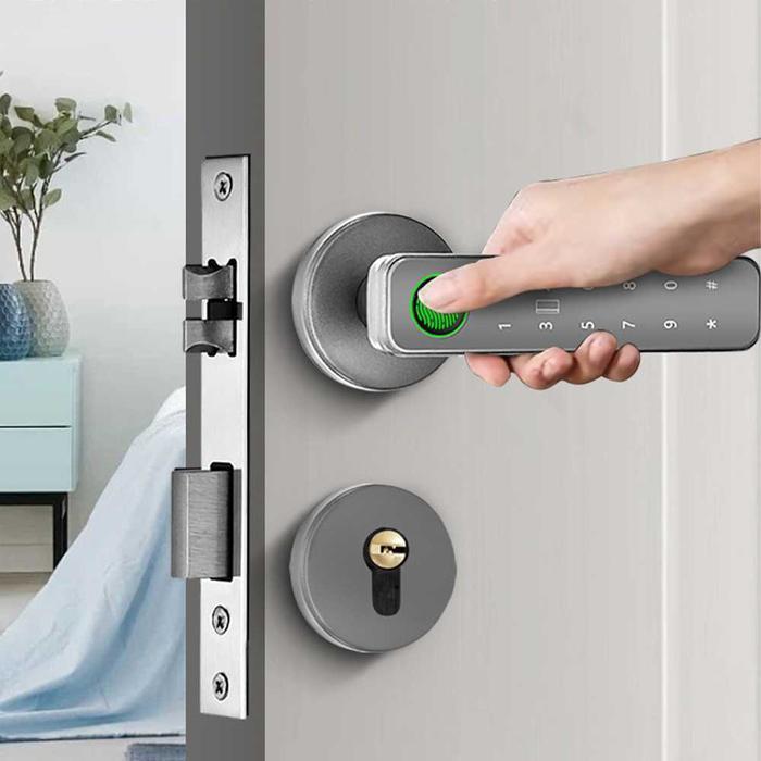 KUNCI PINTU RUMAH DIGITAL PASSWORD FINGERPRINT KUNCI RUMAH PINTAR SMART DOOR LOCK SWIPE CARD