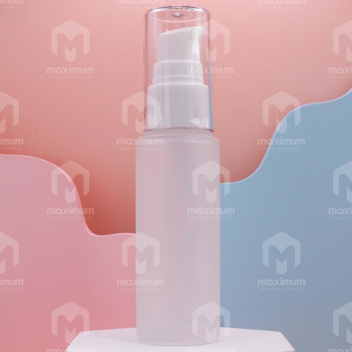 Botol Pump Kaca Tebal Frosted 30ML / Botol Serum 30 ML / Pump Bottle
