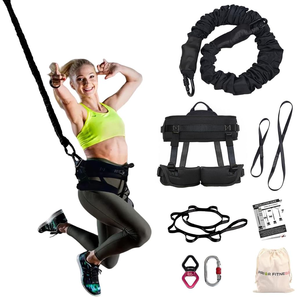 PRIOR FITNESS Bungee Fitness Set Yoga Bungee Adjustable Rope Resistance Air Dance Rope Exercise