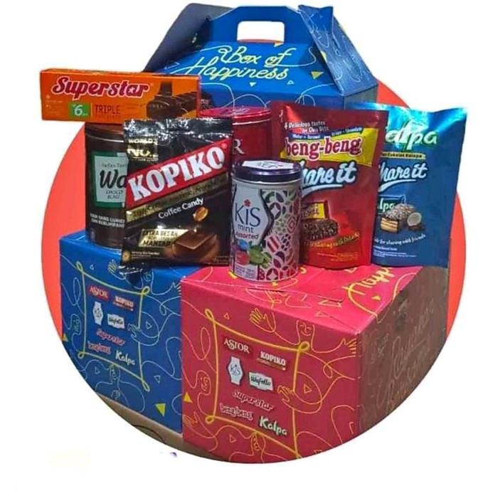 Paket Mayora Happinies Box dan Festive Box Gift - Cocok untuk Hampers Keluarga Besar - Snacks, Food