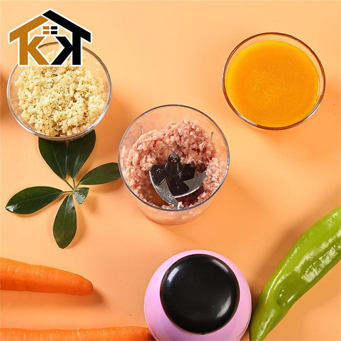 "New" (KK) Blender Kapsul Portable Mini Penggiling Daging 4 Mata Pisau Stainless Tajam