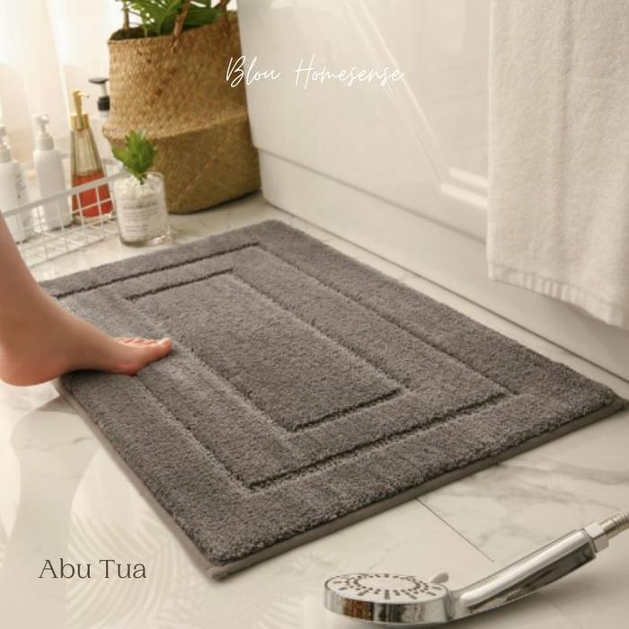 BLOU PREMIUM BATHMAT KARPET KESET KAMAR MANDI ANTI SLIP TEBAL MEWAH