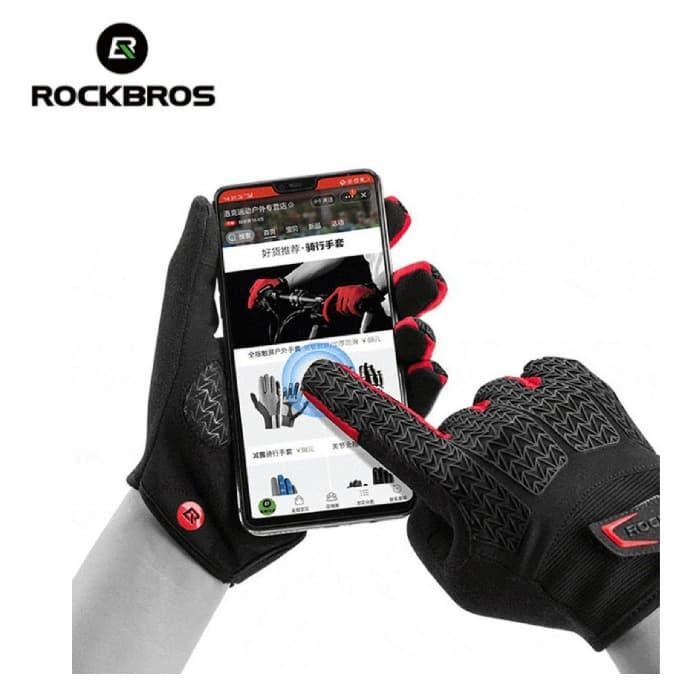 SARUNG TANGAN SEPEDA MTB ROCKBROS ROADBIKE SEPEDA LIPAT FULL GEL