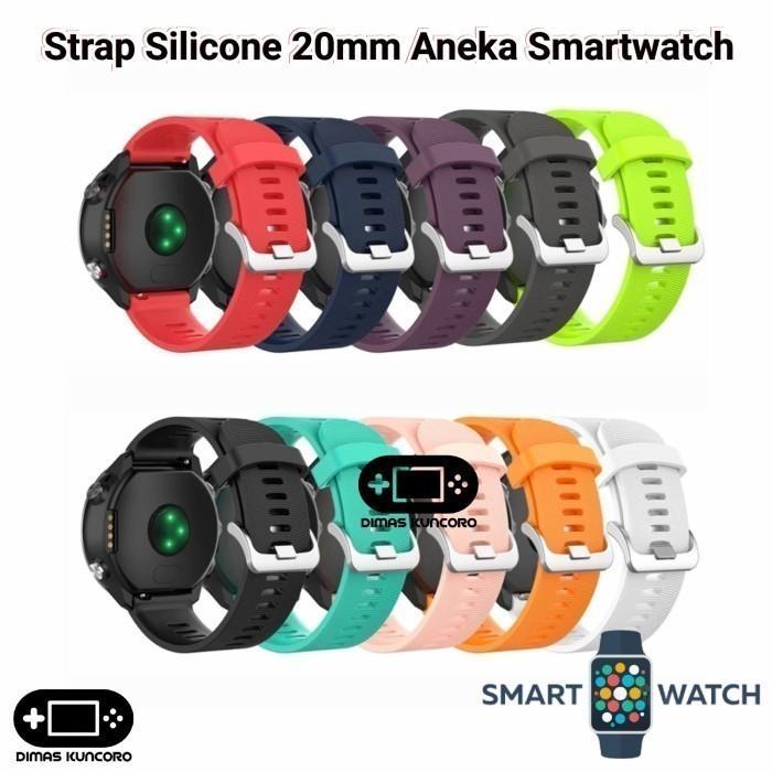 Stok Baru Strap Silicone 20mm Zeblaze Vibe Lite GTR 1 3 Hybrid Silikon Tali Jam
