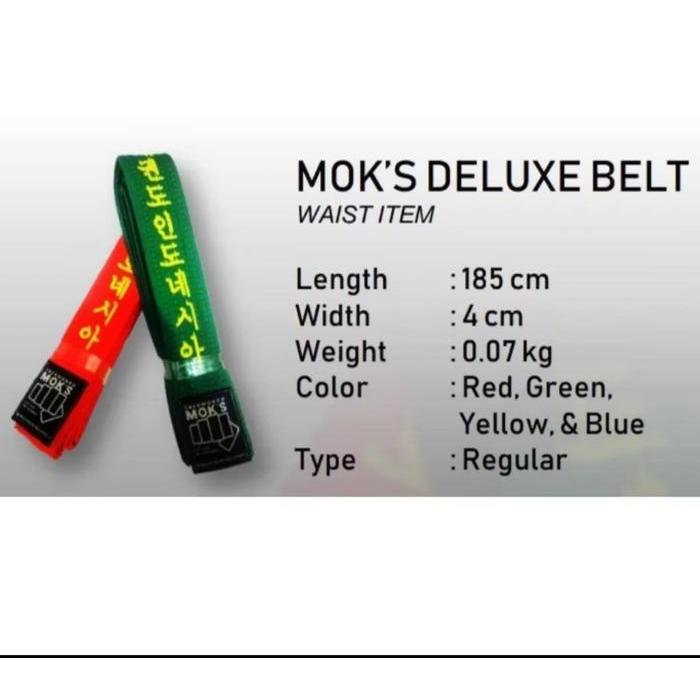 League - SABUK TAEKWONDO MOKS DELUX, BELT MERK MOKS ORIGINAL