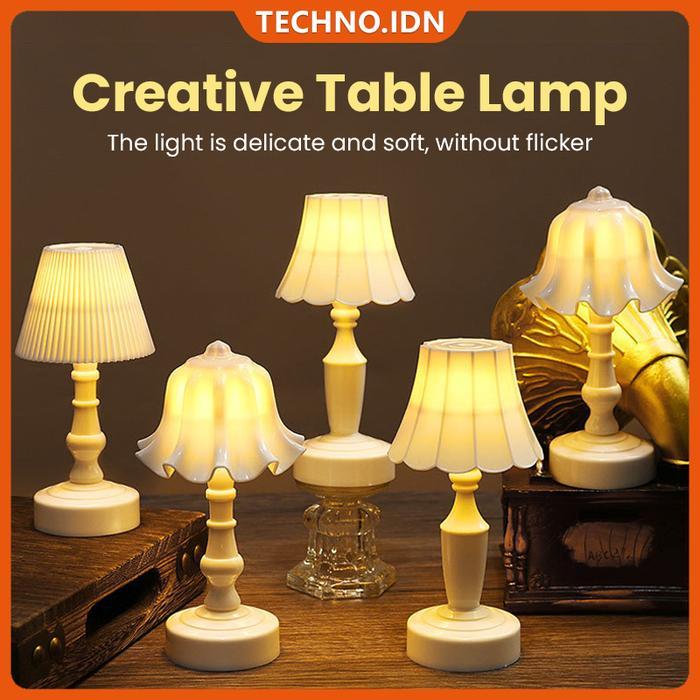 LED Lampu Dekoratif Lampu Kamar Tidur Lampu Malam Mini Lampu Meja (Termasuk Baterai)