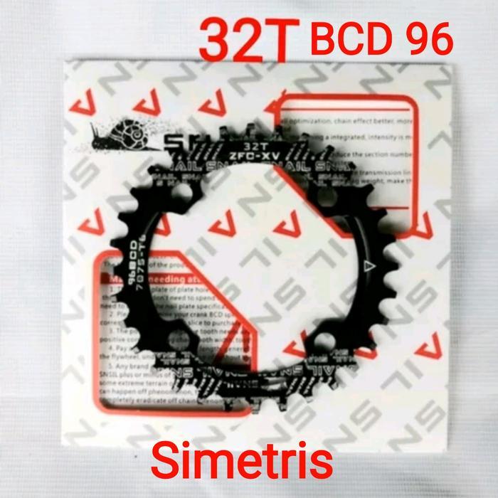 SNAIL CHAINRING SIMETRIS 32T BCD 96 CHAIN RING ARM CRANK BCD 96 32T