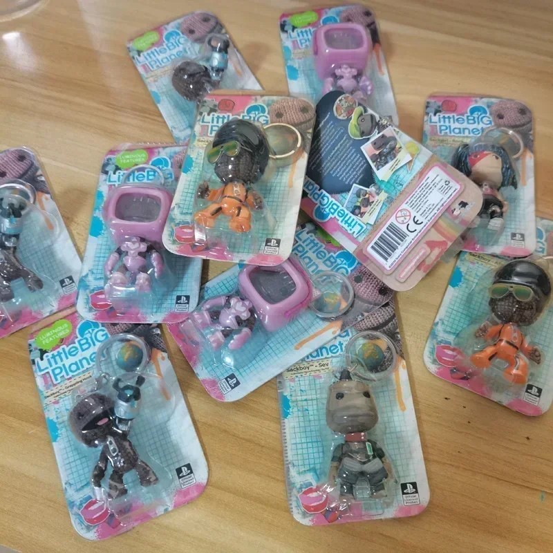 Original LittleBigPlanet Sackboy Anime Game Figurine Keychain Cute Kawaii Little Big Planet Robot