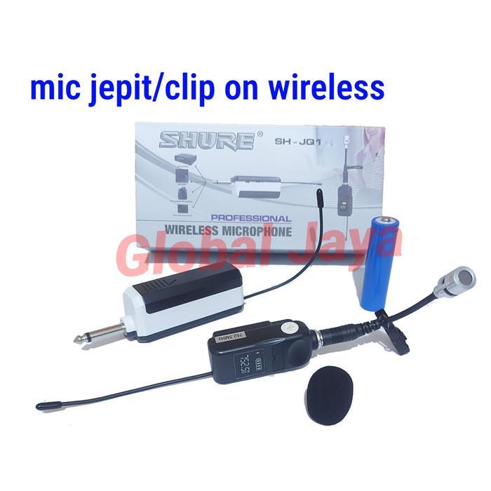MIC CLIP ON WIRELESS SH JQ1 MIC JEPIT TANPA KABEL MIC IMAM MUSHOLLAH MIC KONDENSOR MICROPHONE JEPIT