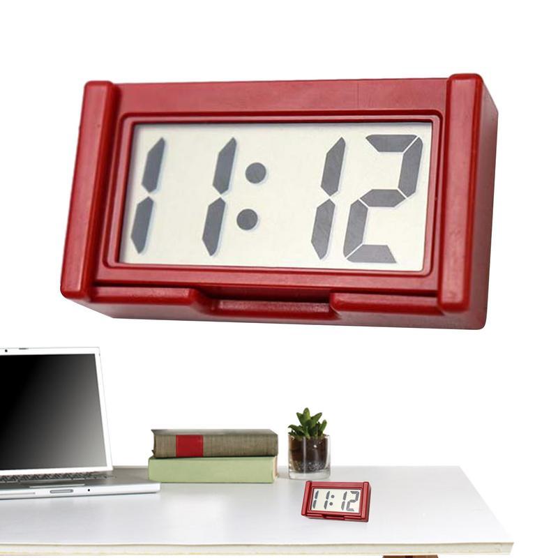 Electronic Clock For Car Dashboard Digital Display Car Clock Durable Self Adhesive Mini Clocks Car E