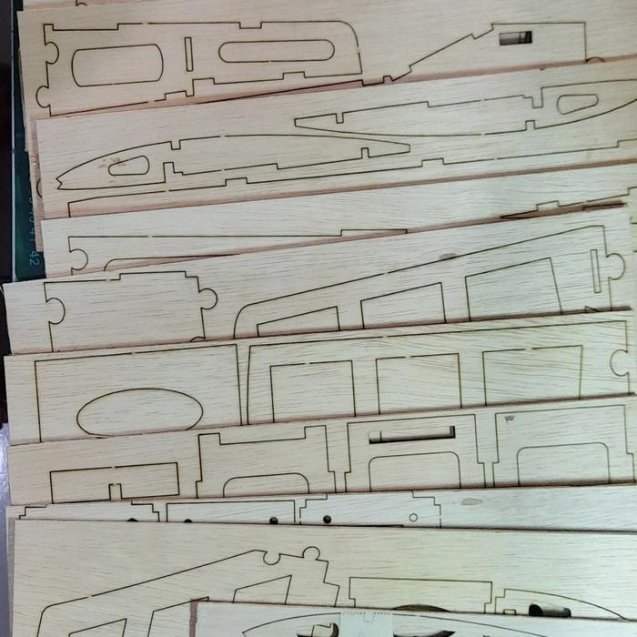 KIT LASER CUT, RC PESAWAT HIGH WING TRAINER WS 1MTR