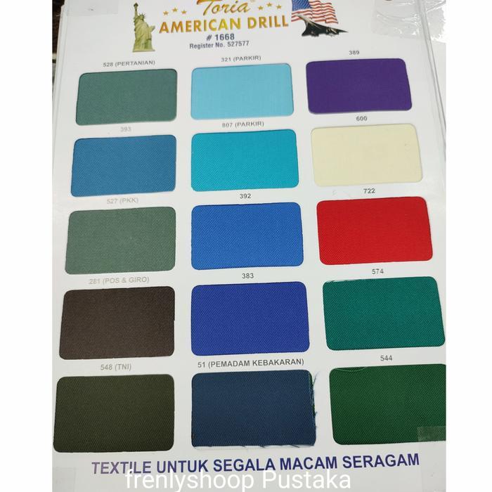 Kain Bahan seragam PDH Kantor Toria American Drill / Bahan Drill American ( hrg 50 cm)