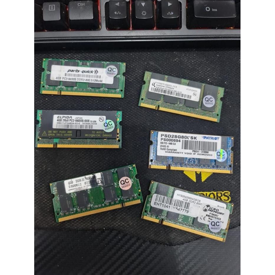 RAM LAPTOP DDR 2 4GB PC2-5300S MERK MIX