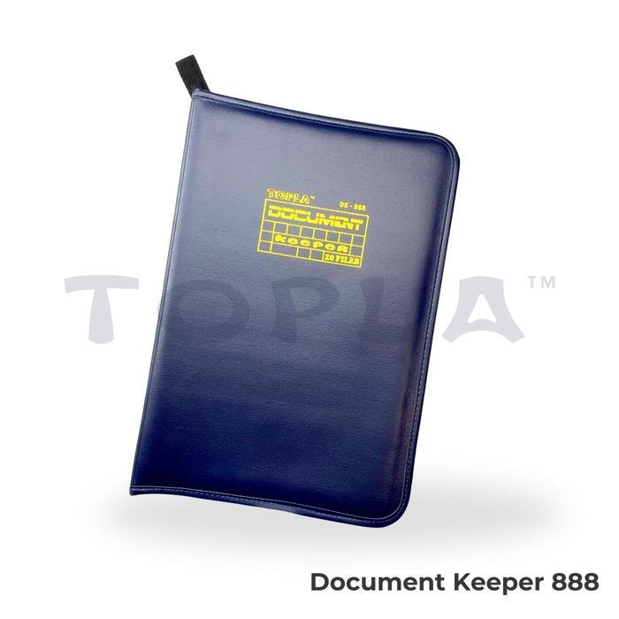 Topla Map Dokumen Keeper Resleting Anti Air Kulit / Map Document Keeper F4 (Folio)