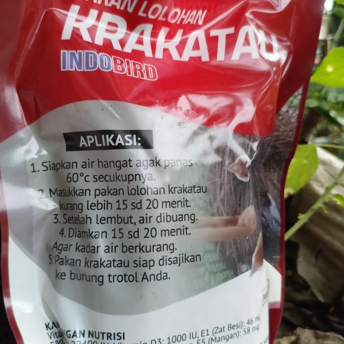 Pakan Burung Krakatau 150Gr Voer Lolohan Burung Murai Kacer Cendet Prenjak Penuh Nutrisi Dan Protein
