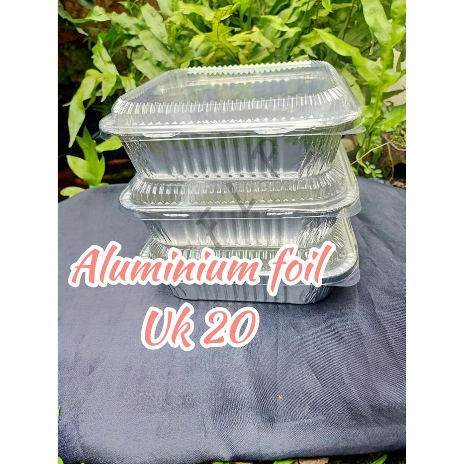 Alumunium Foil Tray 11550 + Tutup / Aluminium Tray Kotak Uk 20 X 20 Per 10Pcs