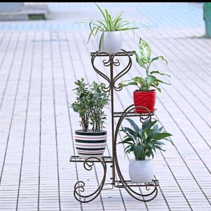 rak bunga besi rak bunga susun 4
