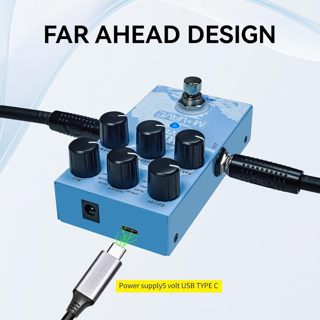 M-VAVE Mini Universe Guitar Pedal Reverb Innovation Unique Sound 9 Reverb Effects Pedals Pure