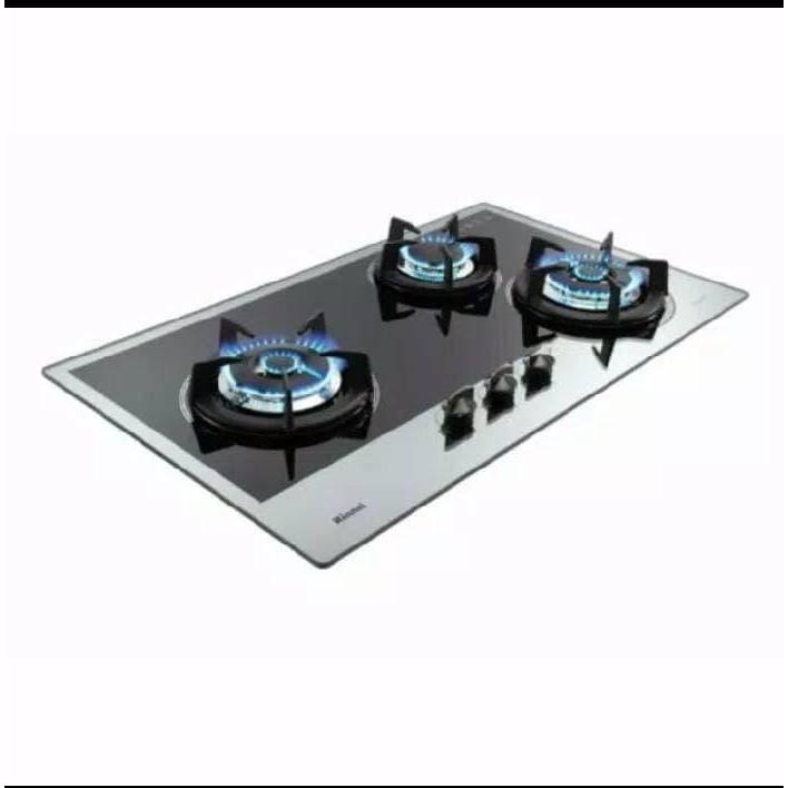 kompor tanam rinnai RB 3 SS C GB/Kompor tanam 3 tungku rinnai kaca