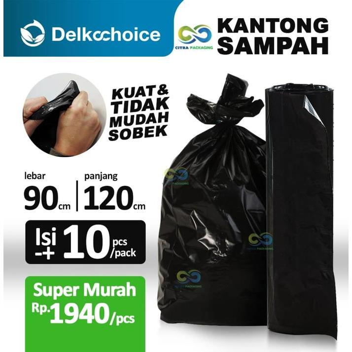 KANTONG PLASTIK SAMPAH ukuran JUMBO - MURAH KUAT 90 x 120