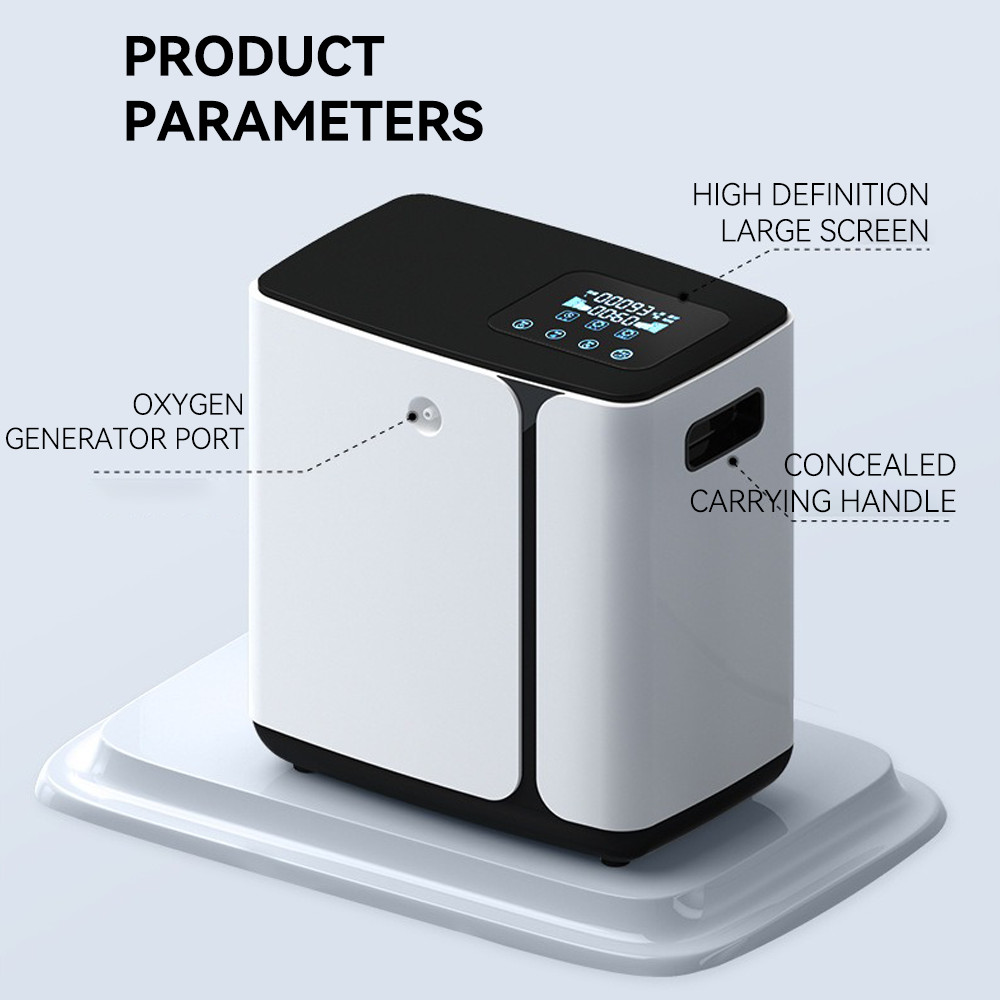 8L Home Oxygen Concentrator Touch Screen Portable Oxygen Concentrator Negative Ion Mode Timing