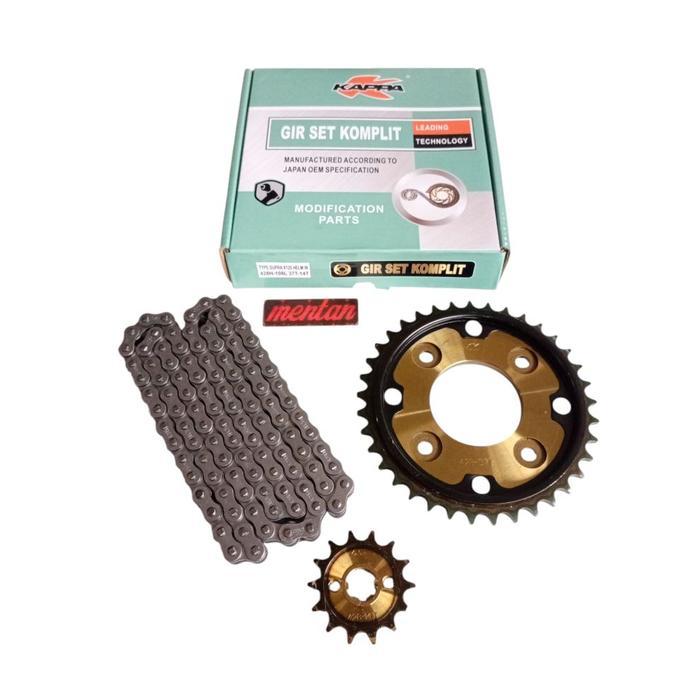 Gear Gir Set Paket Supra X 125 Helm In Lama Karbu Fi Injeksi 428 108 37T 14T