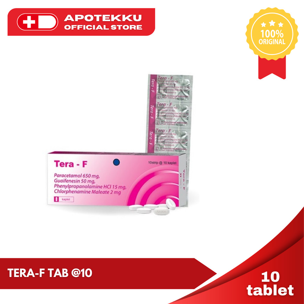 Tera-F Tablet - 1 Strip (10 Tablet) Obat Flu & Batuk