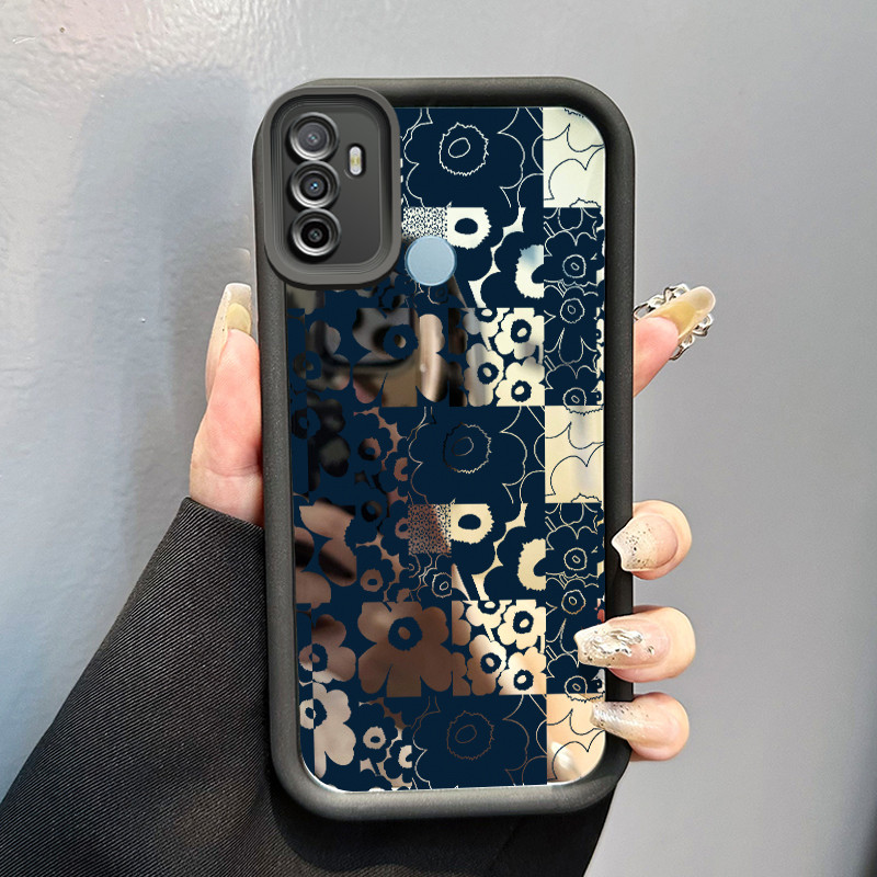 Casing Hp Untuk OPPO A53 2020 A33 2020 A53s A32 A11s Case Casing Tekstur marmer Pola Kasus cermin ta