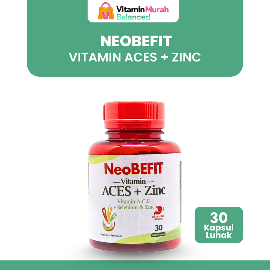 NeoBEFIT Vitamin A C E Selenium + ZINC ISI 30 & 100 KAPSUL LUNAK
