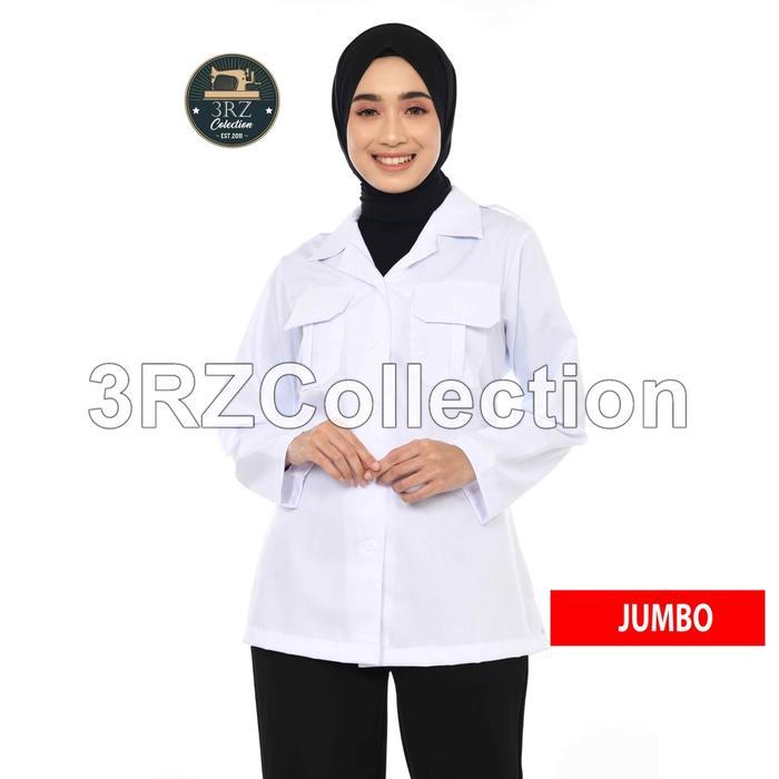 Baju Dinas Putih Wanita Panjang Jumbo Wanita Baju Putih Dinas Pemda Wanita