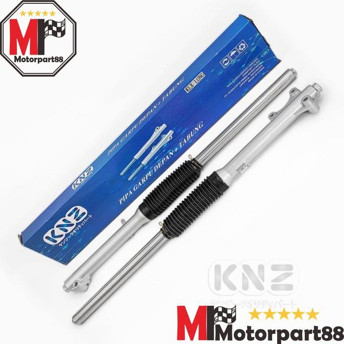 As Shock Depan + Bottom Tabung Sok Set Assy Komplit Klx 150 Long Silver Knz