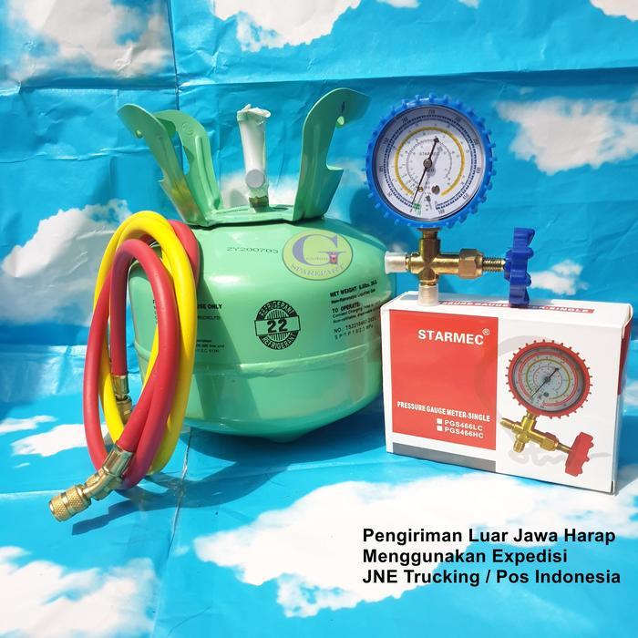 HRG DISKON Paket freon ac R22 tinggal pake langsung dingin r22 3 kg segel